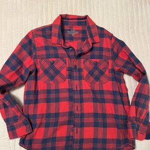 Vineyard Vines Red and Blue Plaid Shirt